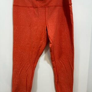 Lululemon Athletica Orange/Coral Patterned Leggings